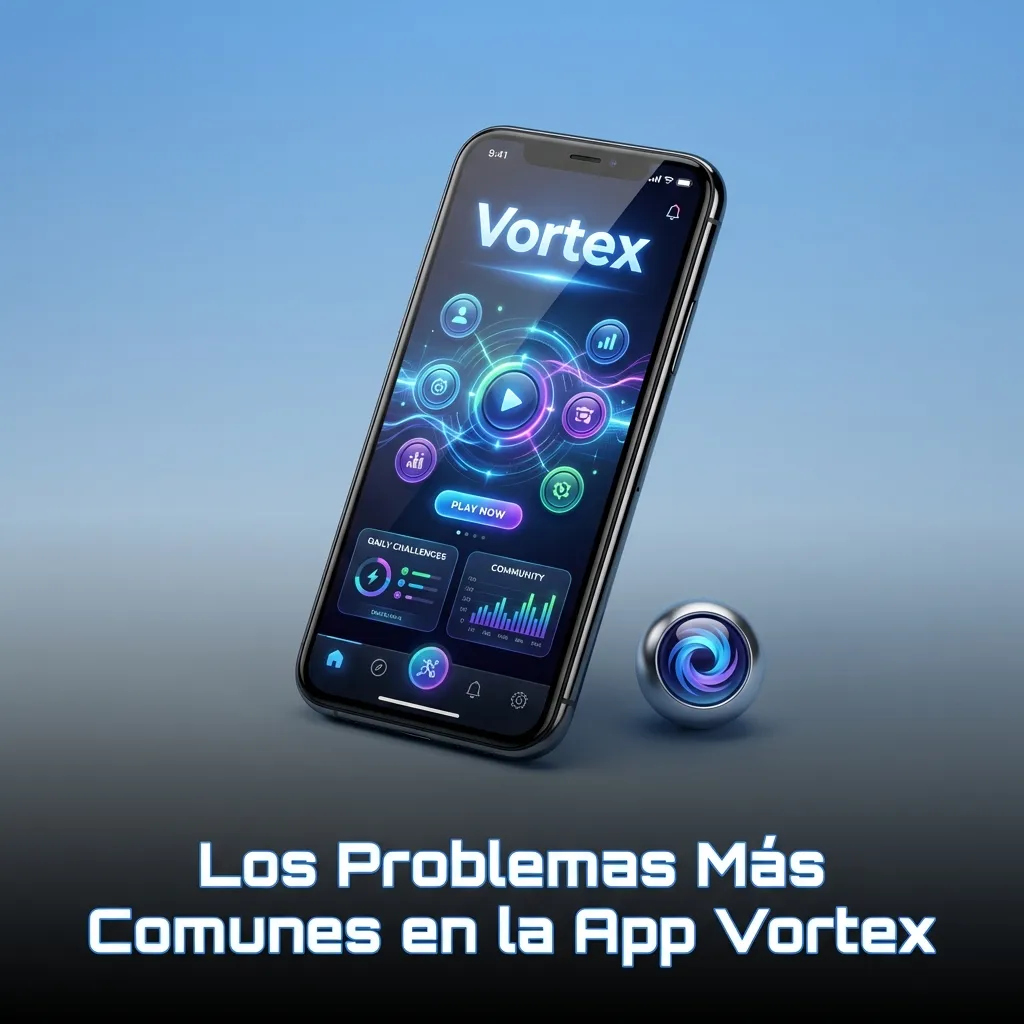 Troubleshooting guide showing common Vortex app problems including installation, freezing, iOS setup, deposits, and battery usage