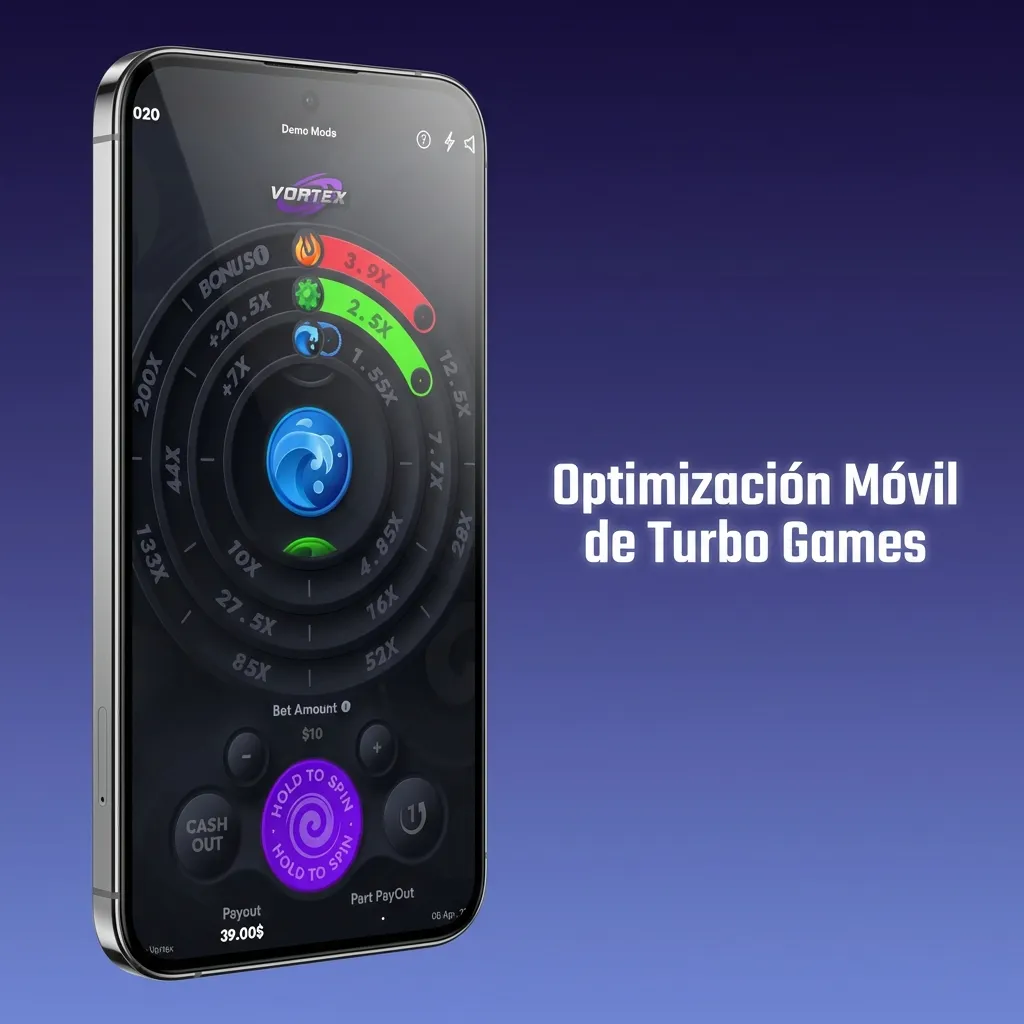 Smartphone displaying Turbo Games HTML5 casino interface with responsive controls and vertical-first design optimized for mobile