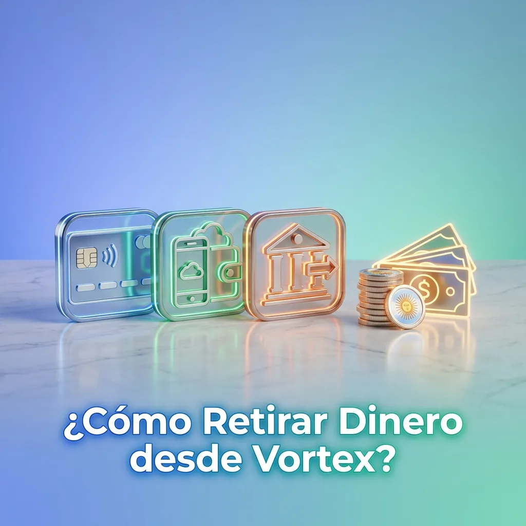 Tutorial paso a paso mostrando cómo retirar dinero de Vortex, incluyendo verificación de identidad y selección de método de pago